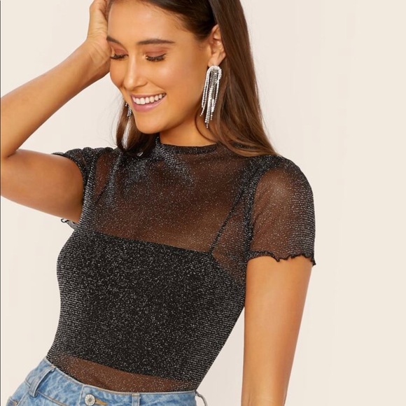 SHEIN Tops - Sheer Black top / Mesh top